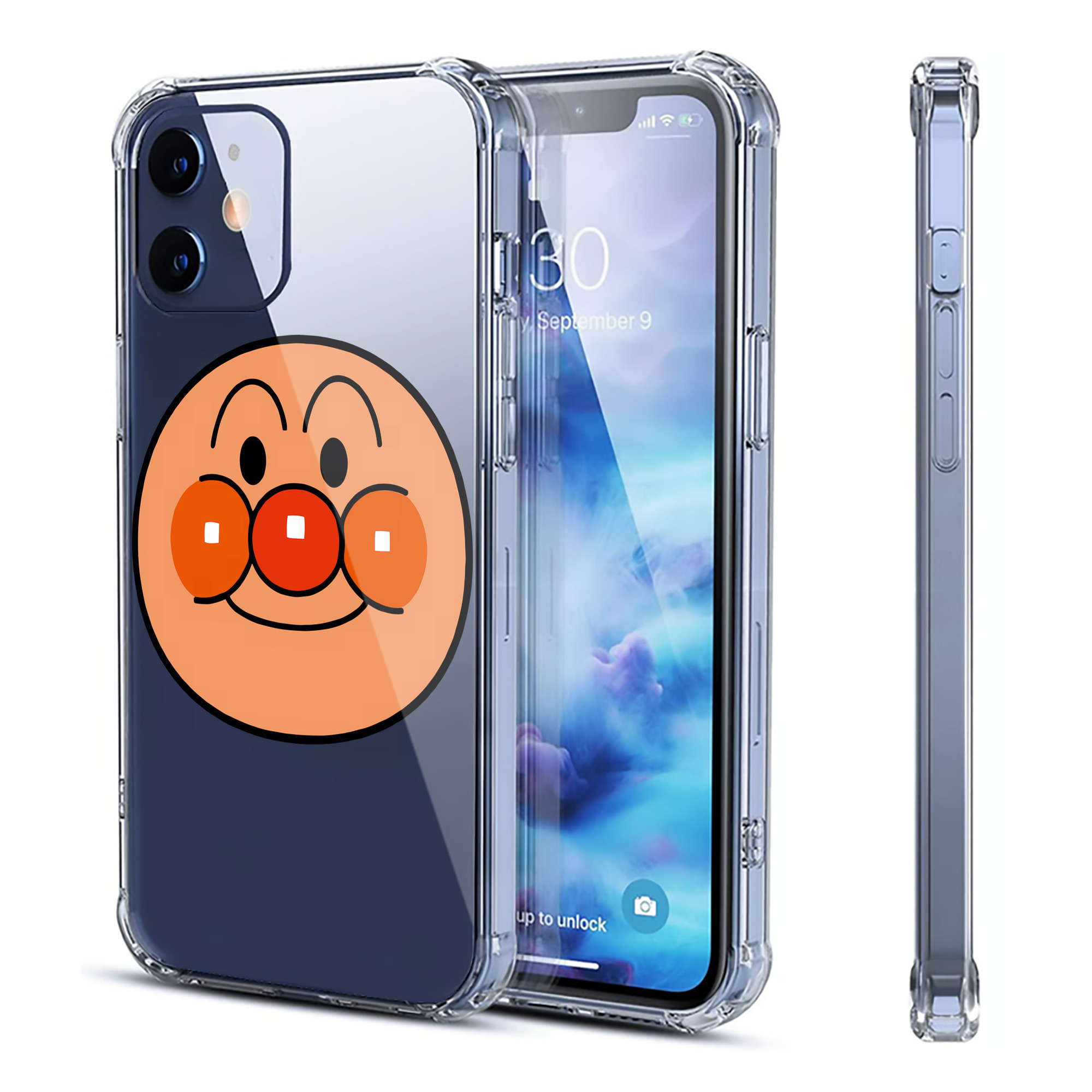 （画像用） アンパンマン Anpanman 【iPhone 12シリーズ対応】透明スマホケース（クリアソフトケース）